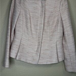 The Limited Scandal Collection Light Pink Peplum Gladiator Textured Blazer